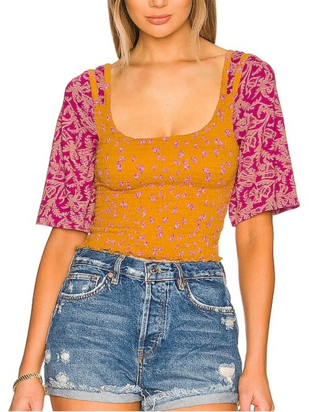 NWOT Free People Marigold Top